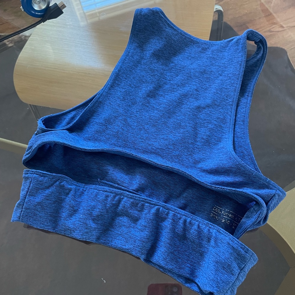 OV Slashback Crop Top In Deep Sea - Picture 5 of 5